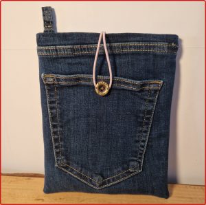 Navy Denim Blue Cotton - booksleeve / beschermhoes voor ereader en pocketbook