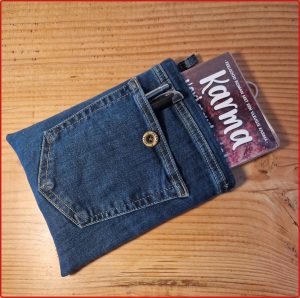 Navy Denim Blue Cotton - booksleeve / beschermhoes voor ereader en pocketbook