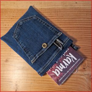 Navy Denim Blue Cotton - booksleeve / beschermhoes voor ereader en pocketbook